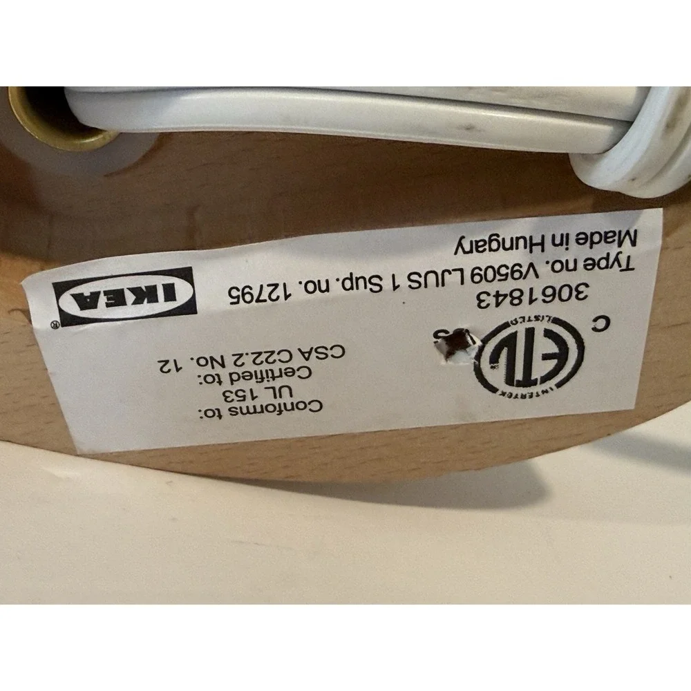 Vintage IKEA LJUS Wall Sconce Spotlight Lamp Type V9509 Beech Wood Grey Hungary